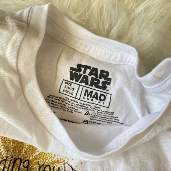 Girls Star Wars Yoda "Sending You Good Vibes" Graphic Tee - Picture 3 of 3